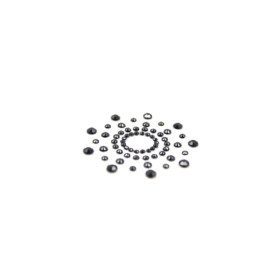 Paire de cache tétons adhésifs strass noir 